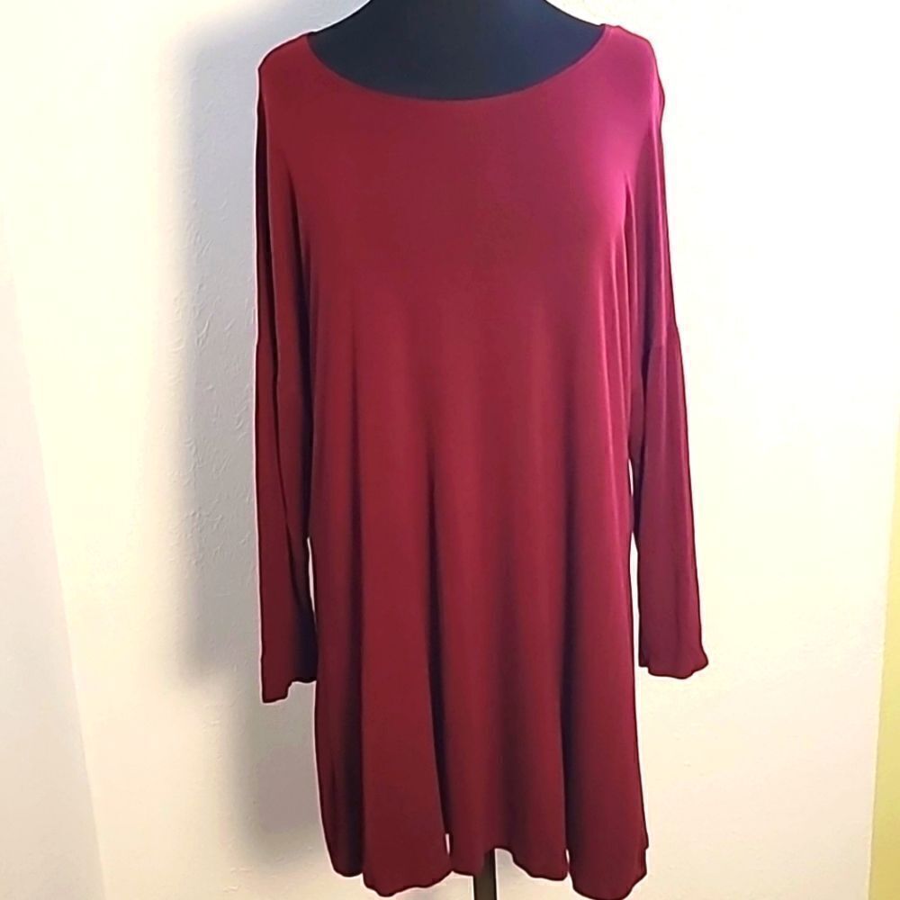 Azules Longsleeve Maroon Tunic, Size XL